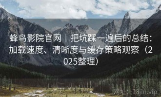 蜂鸟影院官网｜把坑踩一遍后的总结：加载速度、清晰度与缓存策略观察（2025整理）