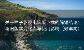 关于柚子影视电脑版下载的简短结论：新旧版本变化点与使用影响（效率向）