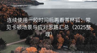 连续使用一段时间后再看茶杯狐：常见卡顿场景与应对思路汇总（2025整理）