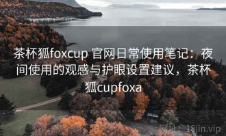 茶杯狐foxcup 官网日常使用笔记：夜间使用的观感与护眼设置建议，茶杯狐cupfoxa