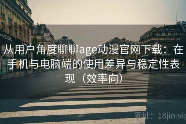 从用户角度聊聊age动漫官网下载：在手机与电脑端的使用差异与稳定性表现（效率向）