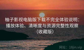 柚子影视电脑版下载不完全体验说明：播放体验、清晰度与资源完整性观察（收藏版）