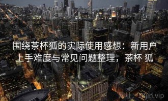 围绕茶杯狐的实际使用感想：新用户上手难度与常见问题整理，茶杯 狐