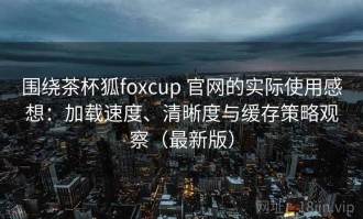 围绕茶杯狐foxcup 官网的实际使用感想：加载速度、清晰度与缓存策略观察（最新版）