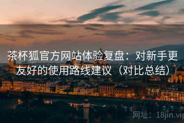 茶杯狐官方网站体验复盘：对新手更友好的使用路线建议（对比总结）