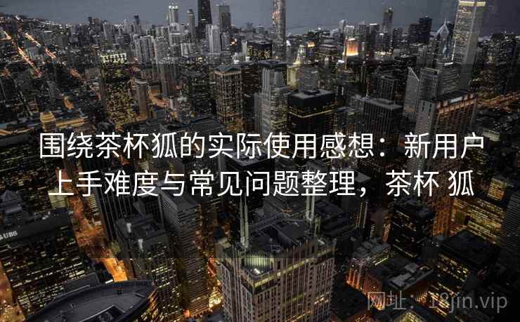 围绕茶杯狐的实际使用感想：新用户上手难度与常见问题整理，茶杯 狐